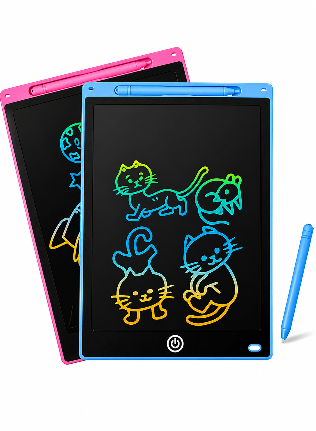 لوح كتابة LCD مقاس 11 بوصة للأطفال والطلاب | لوح رسم إلكتروني قابل للمسح مزود بشاشة ملونة لحماية العين