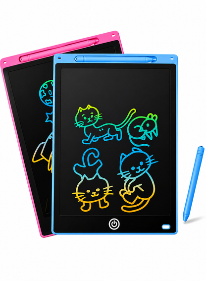 لوح كتابة LCD مقاس 11 بوصة للأطفال والطلاب | لوح رسم إلكتروني قابل للمسح مزود بشاشة ملونة لحماية العين